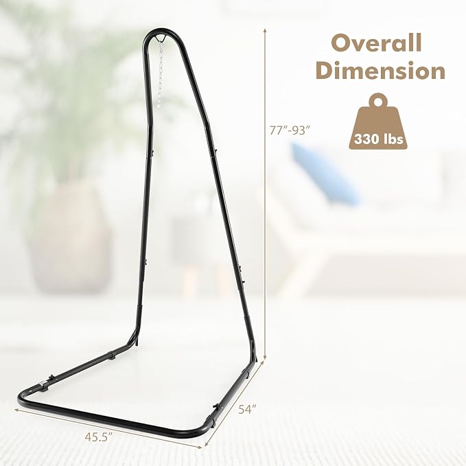 Giantex Hammock Stand for Outside, Heavy-Duty Metal Swing Stand - Image 7