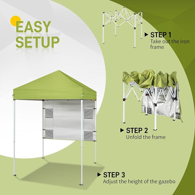 Outvita 5x5 Pop Up Canopy Tent, Ez Up Outdoor Canopy Tent Instant Shelter - Image 2