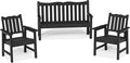 Stoog Weatherproof Outdoor Bench & Outdoor Chairs Set, Patio Furniture Set by Stoog