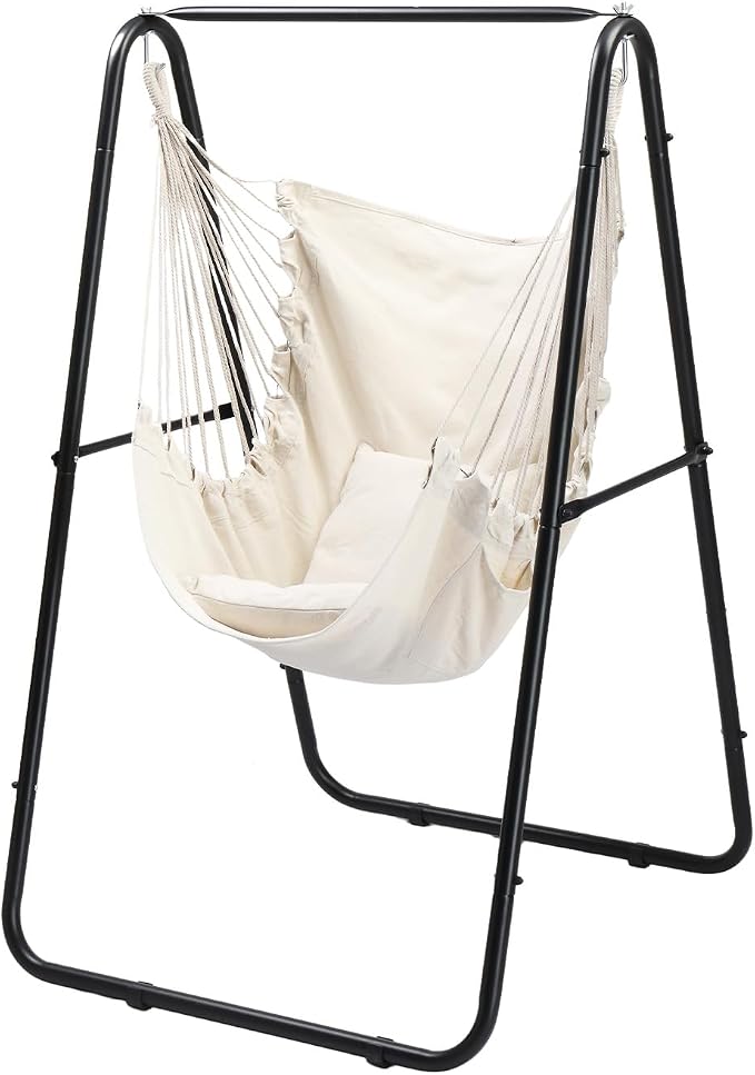 ONCLOUD 600LBS Heavy-Duty Hammock Chair Stand, Steel Hanging Chair Stand by ONCLOUD