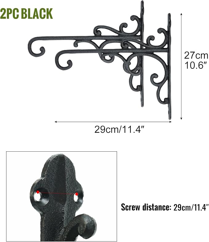Sungmor Cast Iron Wall Hook Plant Hangers - Image 6