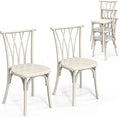 VINGLI Plastic Outdoor Dining Chairs Set of 2, Stackable Patio Dining Chairs by VINGLI