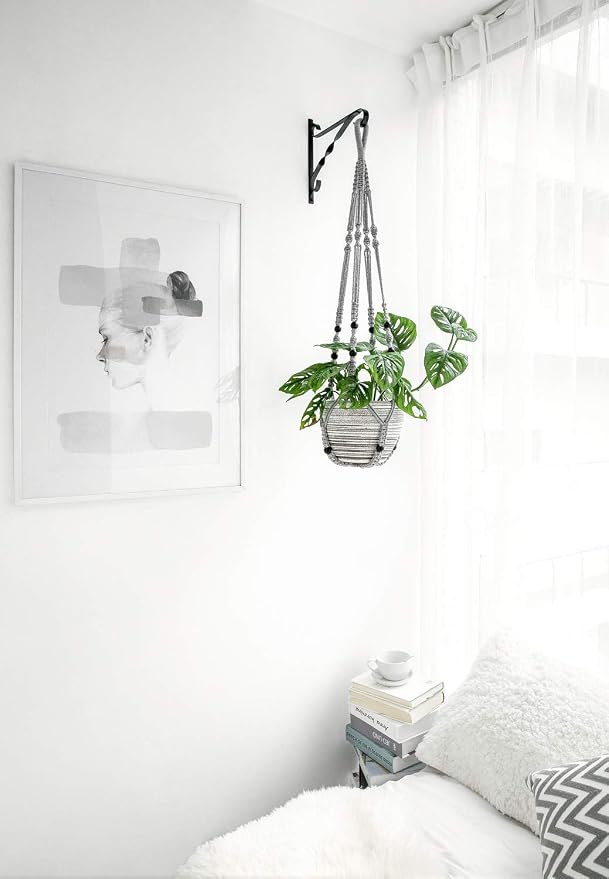 Mkono 3 Pack Macrame Plant Hangers Indoor Different Size Hanging Planter Basket - Image 4