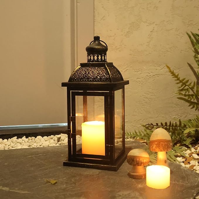 NEEDOMO Large Candle Lanterns Decorative Indoor, 14.4" Outdoor Lantern - Image 4