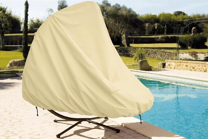 Patio Hanging Chaise Lounge Cover 73 Inch Waterproof 900D Heavy Duty Outdoor - Image 6