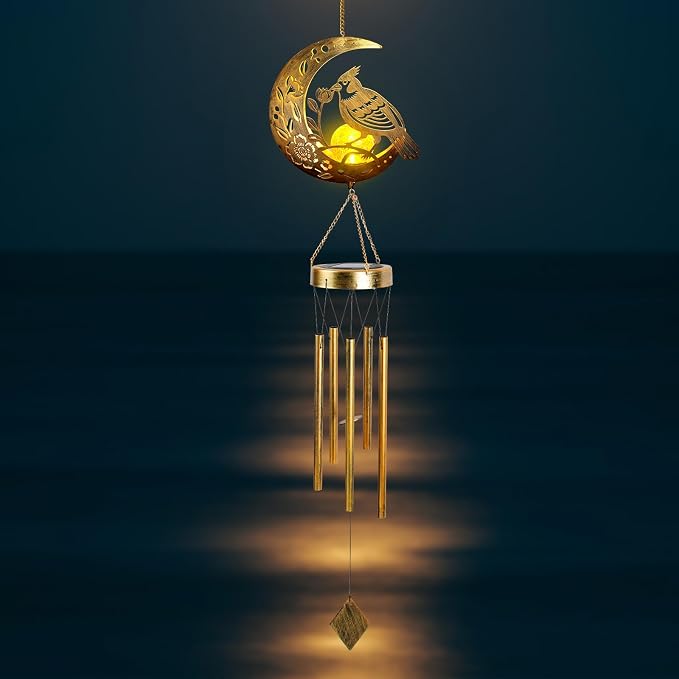 Moon Cardinal Wind Chime for Outside - Image 6