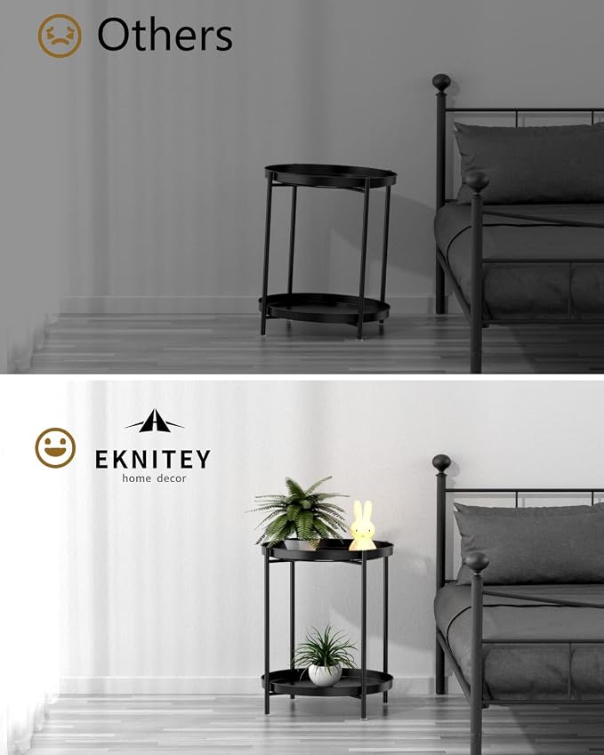 EKNITEY 2 Tier End Table - Image 7