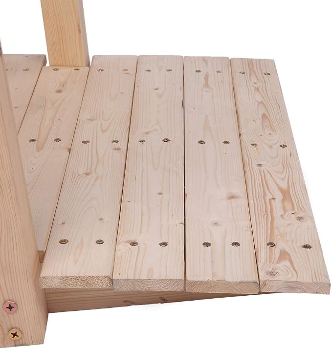5 ft Garden Bridge for Outdoors, Wooden Bridge Pathway - Image 6