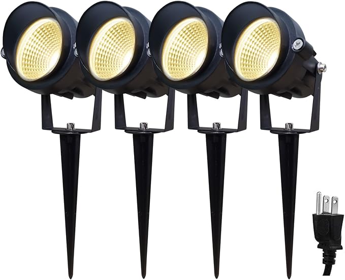 TOVEENEN LED Outdoor Landscape Spotlight 120V 12W Waterproof Spot Lights by TOVEENEN