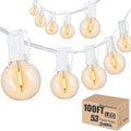 Outdoor String Lights Waterproof Patio LED 100FT G40 Globe String Lights by Meidaoduo