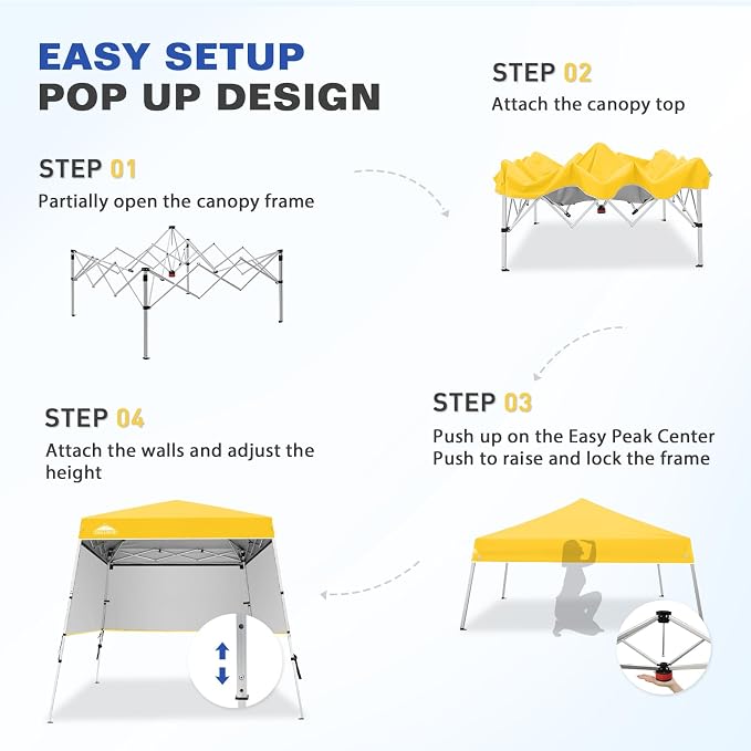 EAGLE PEAK Day Tripper 8x8 Aluminum Super-Lightweight Slant Leg Pop Up Canopy - Image 6