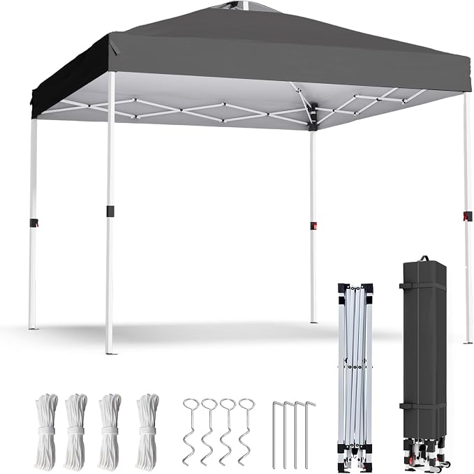 10x10 Pop Up Canopy, Heavy Duty Pop Up Tent by PHONWHON