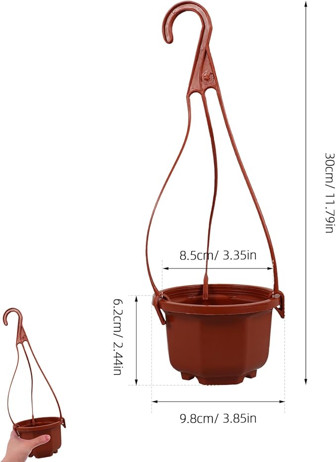 YARNOW 10 Pack Plastic Hanging Planters - Image 3