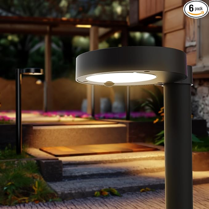Sunco 6 Pack 2W LED Solar Pathway Walkway Backyard Garden Patio Residential by SuncoLighting