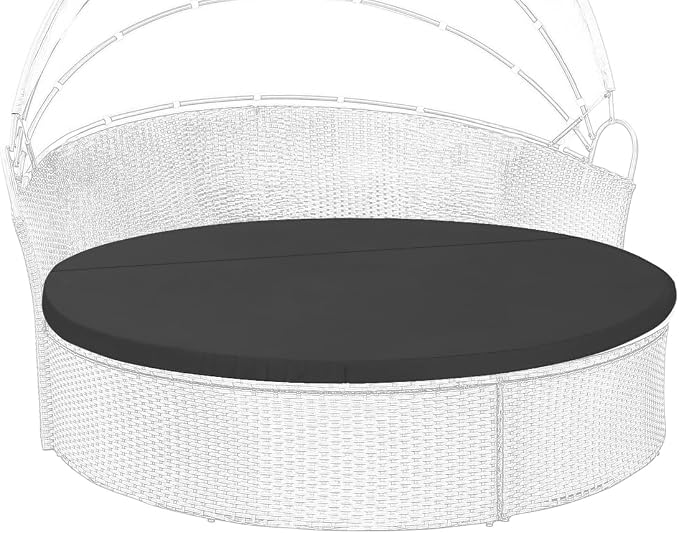 Outdoor Sunproof Waterproof Round Daybed Cover, Replacemen tPatio Furniture by FSJITF