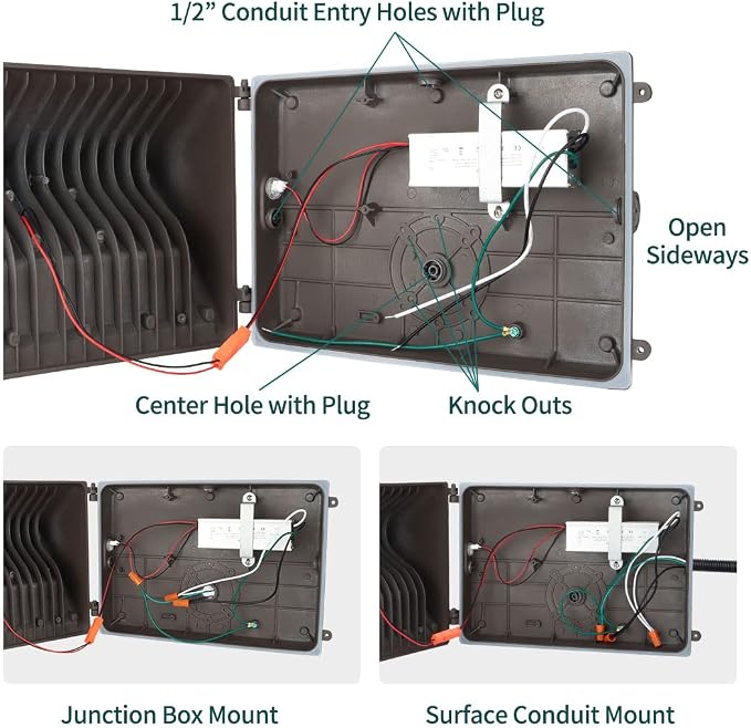 kadision LED Wall Pack with Dusk-to-Dawn Photocell, 60W 7800lm 5000K 100-277V - Image 5