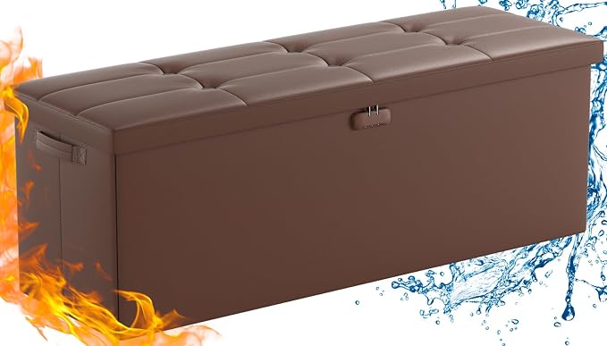 ENGPOW Storage Ottoman, Fireproof Folding Bench - Image 10