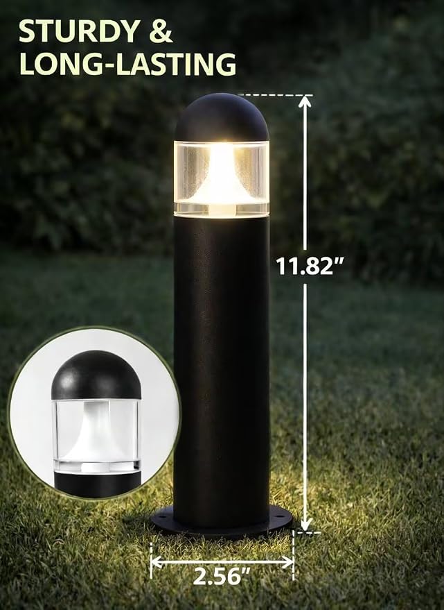6 Pack Low Voltage Landscape Pathway Lights, 12V LED Bollard Light IP67 - Image 2