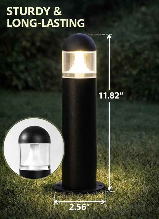 8 Pack Aluminum Low Voltage Landscape Pathway Lights Wired, Outdoor Modern 12V - Image 2
