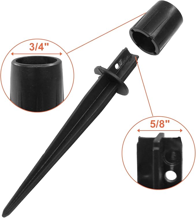 Litoexpe 8 Pack Metal Solar Lights Stake, Replacement Spike Ground Stake - Image 3