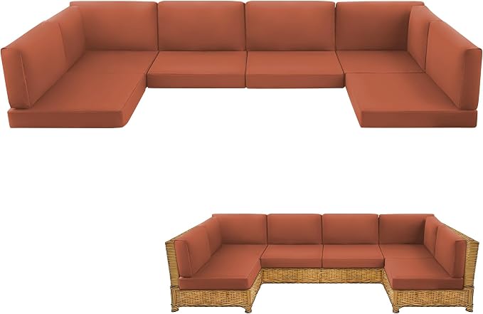 14-Piece Patio Furniture Cushions Set, Replacement Outdoor Cushions by MuaMelop