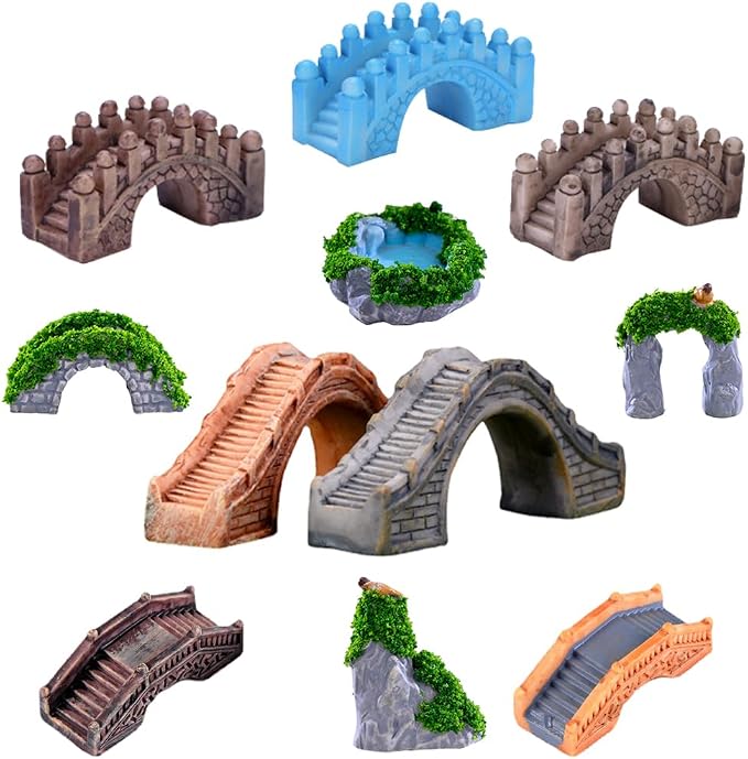 Purple Star Fairy Garden Bridge 11 Pack Mini Bridge by PurpleStar