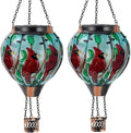 2 PCS Cardinal Hot Air Balloon Solar Lantern by YELENEW
