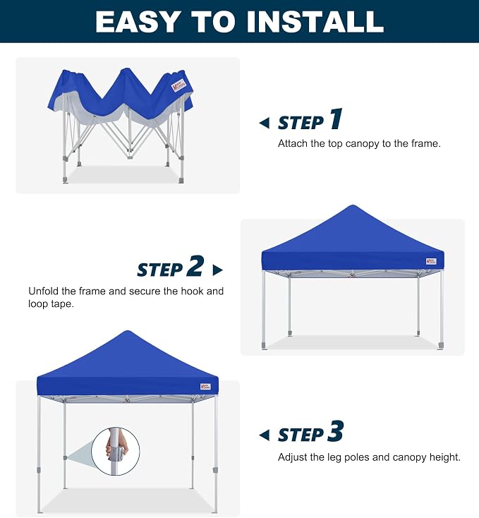 MASTERCANOPY Pop Up Canopy Tent Commercial Grade 10x10 Instant Shelter - Image 7