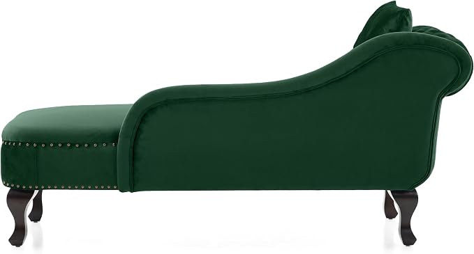 Merax 62'' Velvet Chaise Lounge Indoor - Image 8