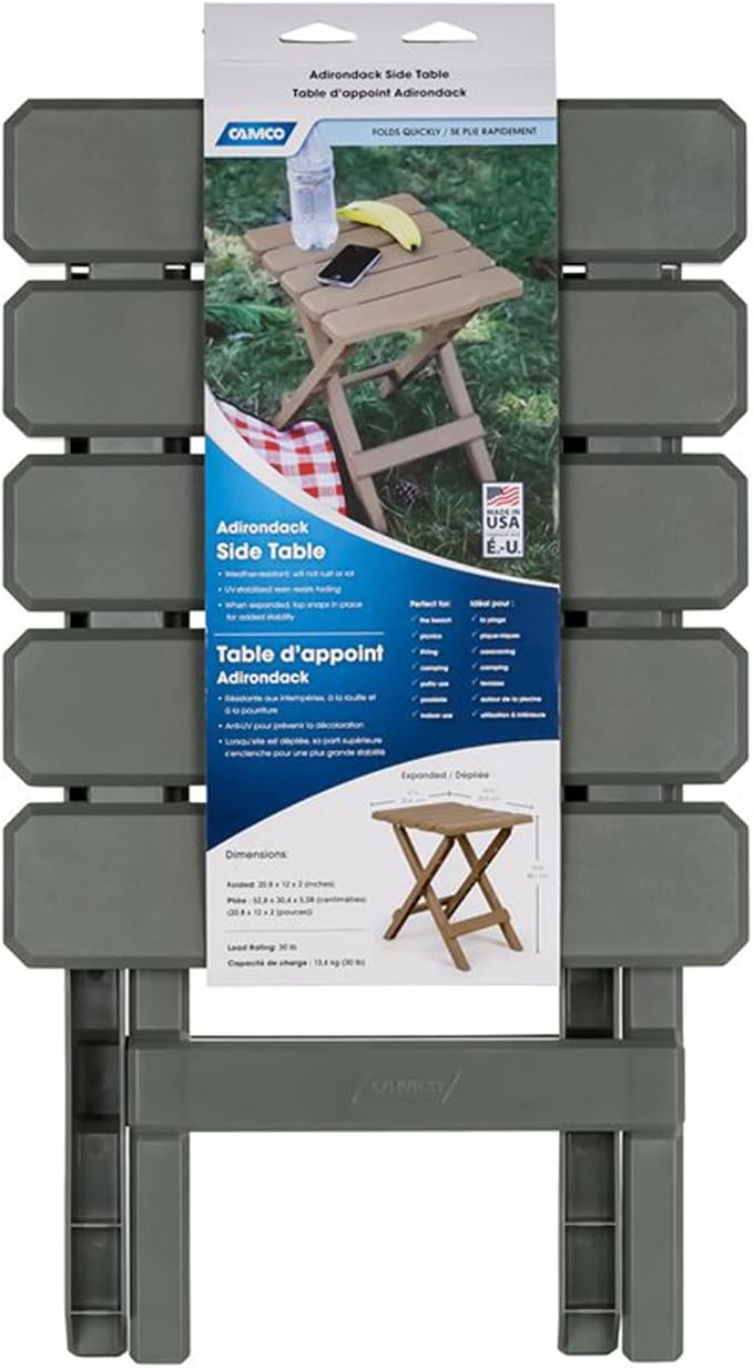 Camco Adirondack Portable Outdoor Camping Small Weatherproof Rustproof Durable - Image 9