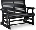 VINGLI Outdoor Glider Wood Patio Chair by VINGLI