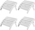 MXIMU Folding Adirondack Ottoman Set of 4: HIPS Plastic Outdoor Footrest Easy by MXIMU