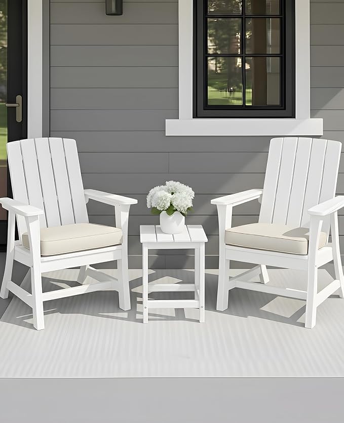 Outvita Adirondack Side Table, 14 Inch Square Outdoor End Table, HDPE Weather - Image 8