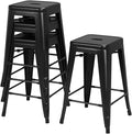 Yaheetech 24 Inch Counter Height Barstools Set of 4 Metal Bar Stools Industrial by Yaheetech
