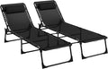 Outsunny Folding Chaise Lounge Chair Set of 2, Patio Sun Tanning Chair by Outsunny