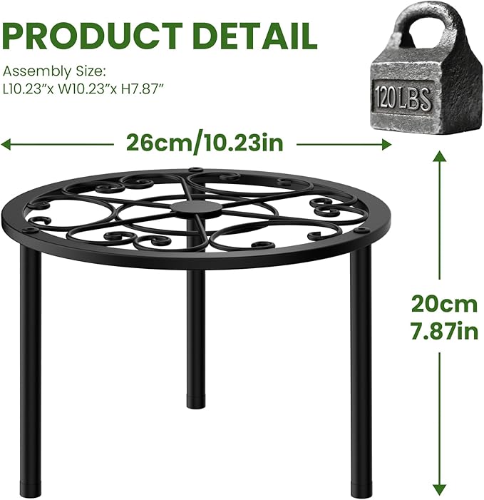 TOSKING 2-Pack Heavy Duty Metal Plant Stands - Image 2