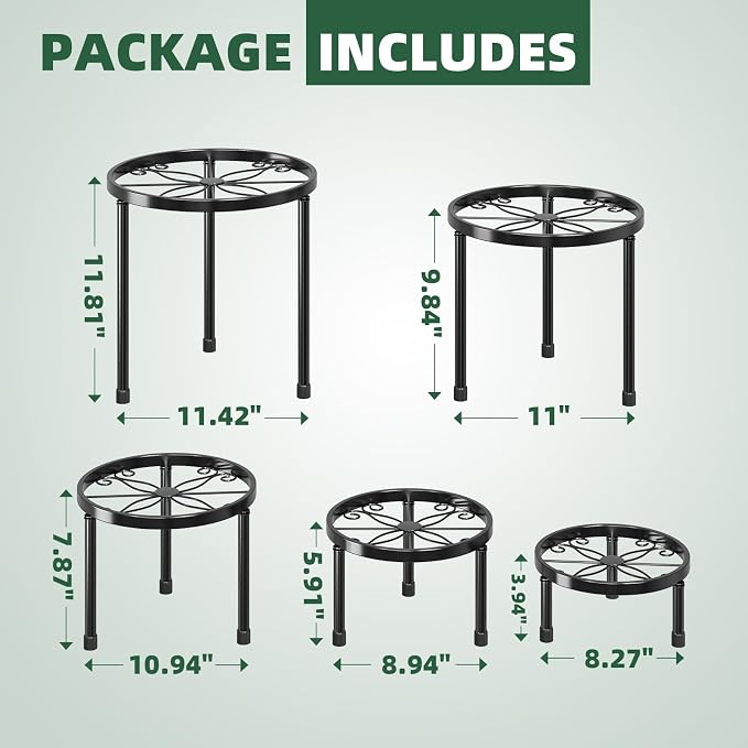 Simple Trending Metal Plant Stand Indoor Outdoor, Heavy Duty Flower Pots Stand - Image 2