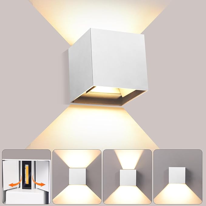 Outdoor Wall Lights Fixture 20W, 3000K Exterior Modern Front Porch Sconces by Unknown