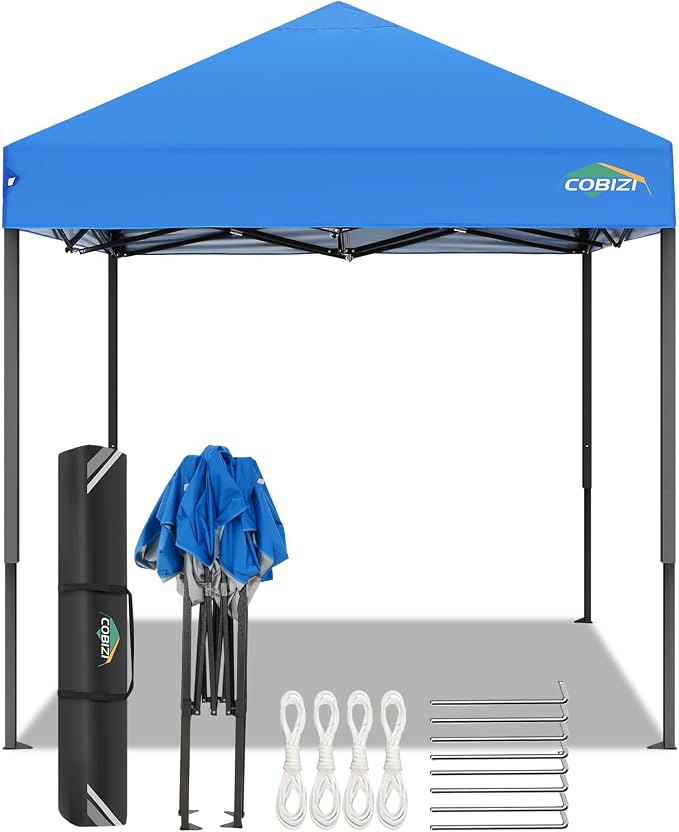COBIZI 6.6x6.6ft Pop Up Canopy Tent, Heavy Duty Canopy Easy Set up All Weather - Image 7