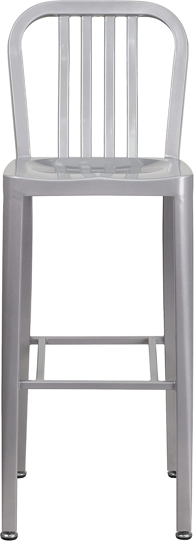 Flash Furniture Commercial Grade 30" High Silver Metal Indoor-Outdoor Barstool - Image 8