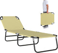 Outsunny Folding Chaise Lounge Pool Chairs, Outdoor Sun Tanning Chairs by Outsunny