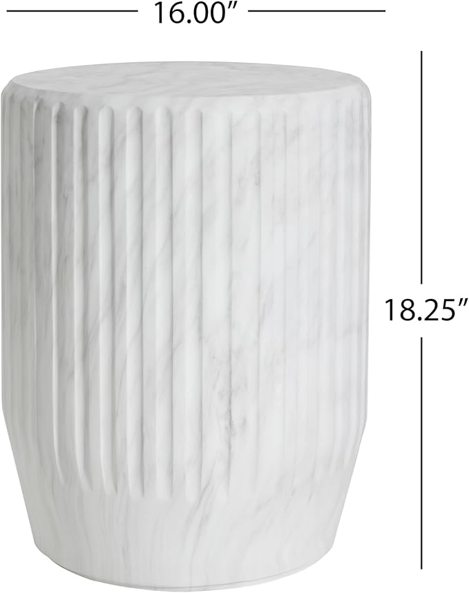 Christopher Knight Home Jayme Lightweight Concrete End Table, Outdoor Cylinder - Image 2
