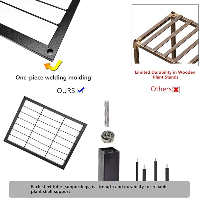 Metal Plant Stand Indoor Metal Plant Stands Outdoor Tiered Plant Shelf - Image 3