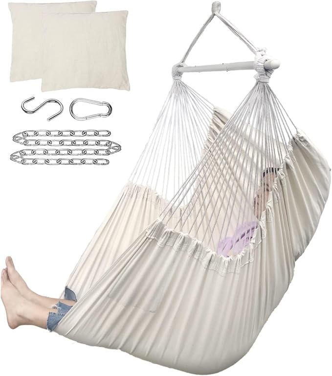 ADVOKAIR Hammock Chair Large 70.9"x47.2", 32% Bigger XXL Hanging Swing Chair by ADVOKAIR-ChillNaturally
