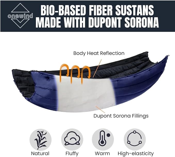 onewind Double Hammock Underquilt Warm Insulation Ultralight 3-4 Season Camping - Image 4