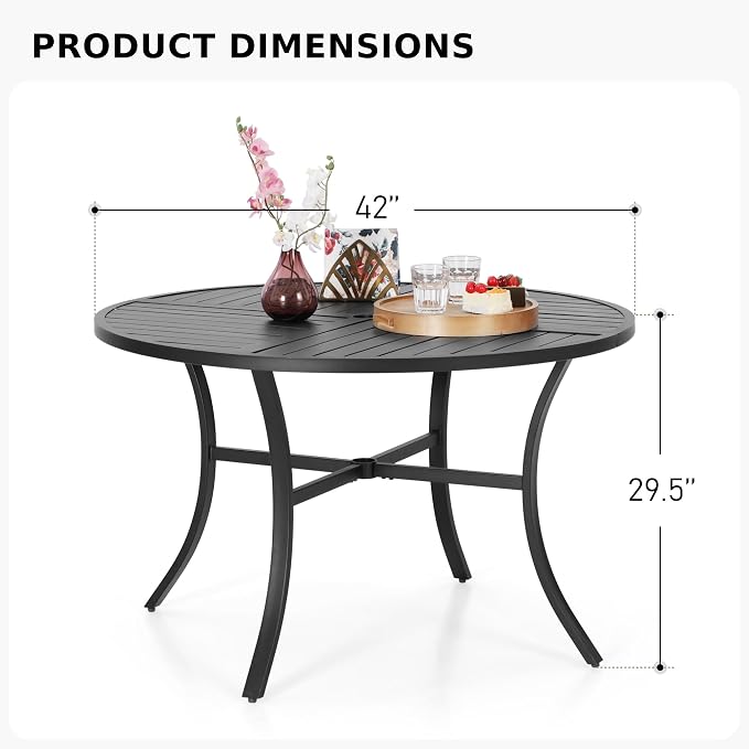 MFSTUDIO 42" Big Outdoor Dining Table - Image 3