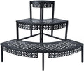 3 Tier Plant Stand Semi-Circular Flower Pot Organizer Rack Quarter Round Plant by Garden4you