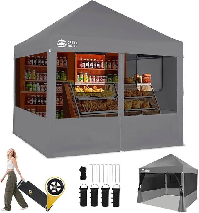 CROWN SHADES 10x10 Pop Up Canopy Tent by CrownShades