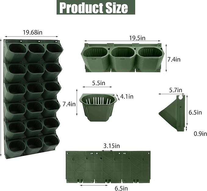 Self Watering Wall Planter | 36 Pots Vertical Garden Planter - Image 3
