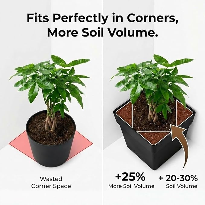 6-Pack 7'' Square Planters - Image 5